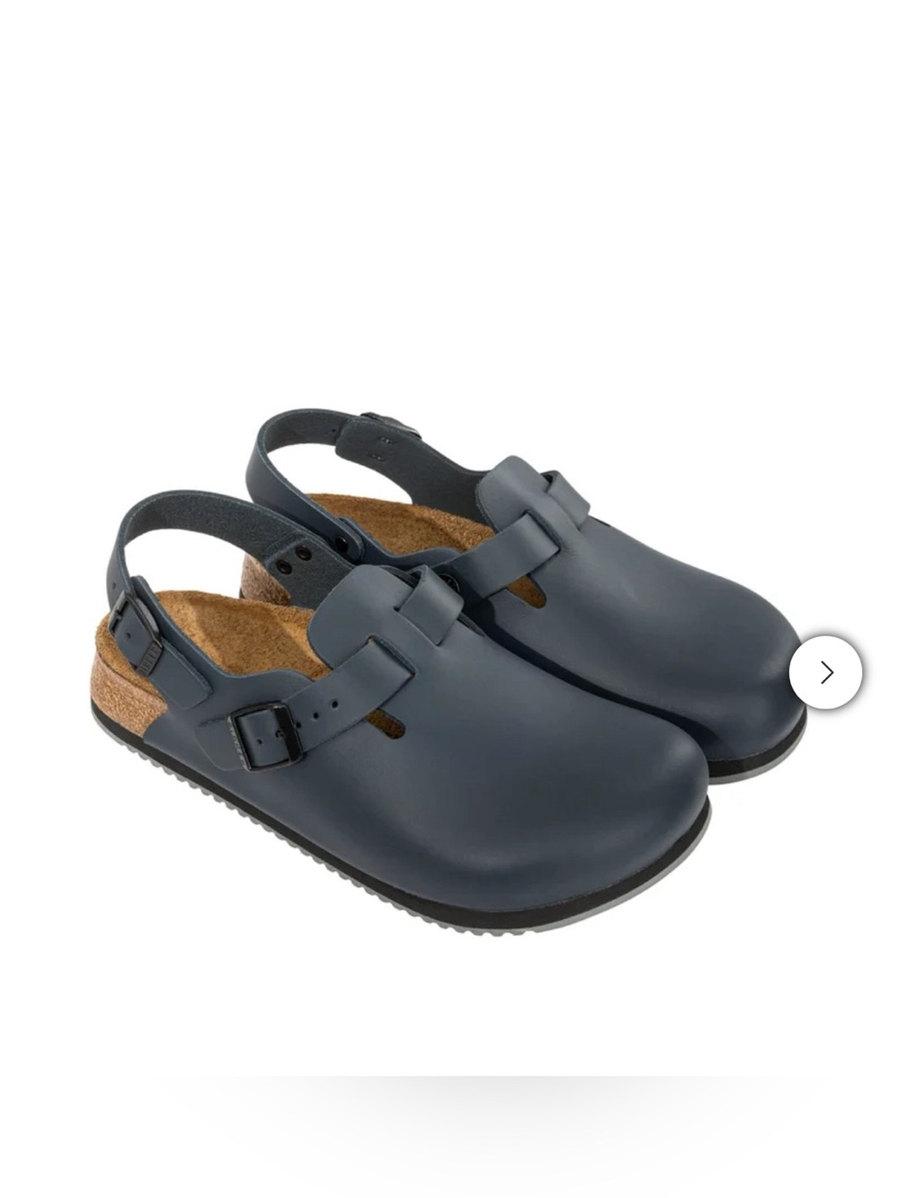 Birkenstock Tokio Super Grip leather clogs navy blue size 40 =men 7 and women 9